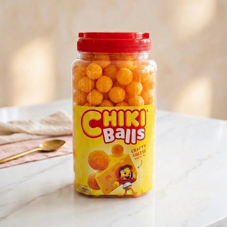 Chiki balls kemasan toples varian rasa keju / ayam