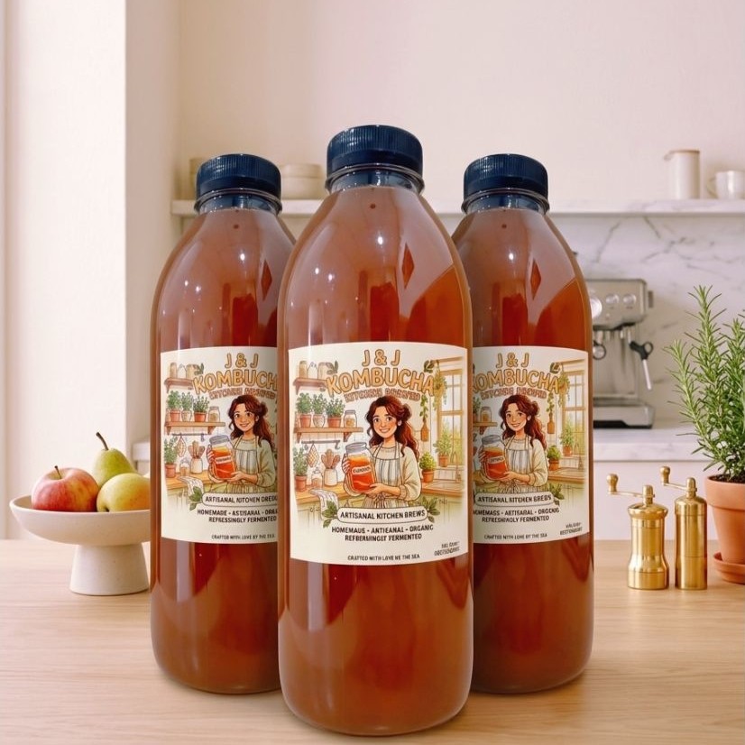 Kombucha Original Black Tea Kemasan Botol 1 Liter