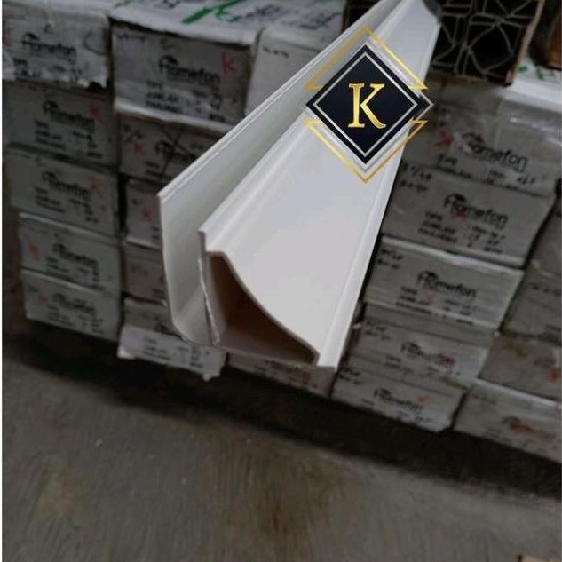 LIS LIST PLAFON PVC PREMIUM PUTIH POLOS PANJANG 4 METER PENGGANTI GYPSUM APLUS A PLUS JAYABOARD YOSH
