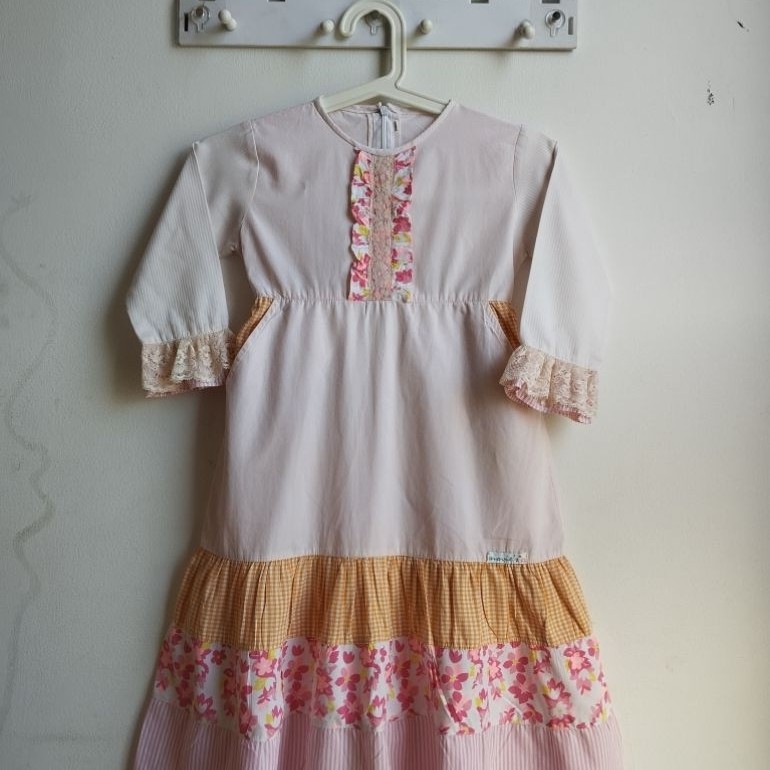 gamis anak motif shaby  by butik novie's preloved