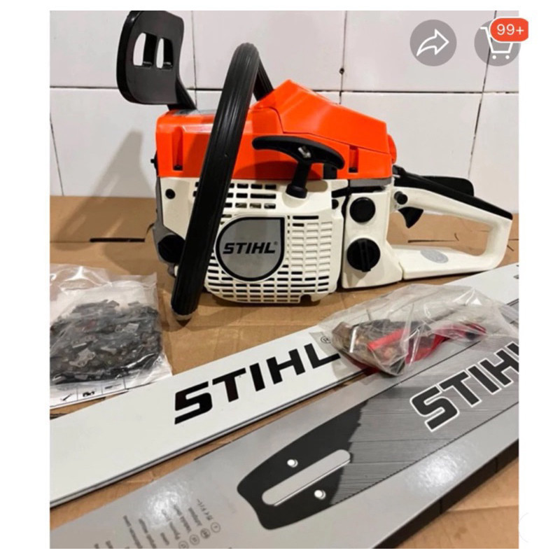 MESIN CHAINSAW STIHL BAR 25” 72-42 KOMPLIT SINSO MINI Senso 24 Inch Bar Baja Asli  Duty Barang Asli 