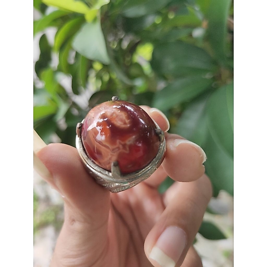 Cincin Akik Batu Merah Jumbo