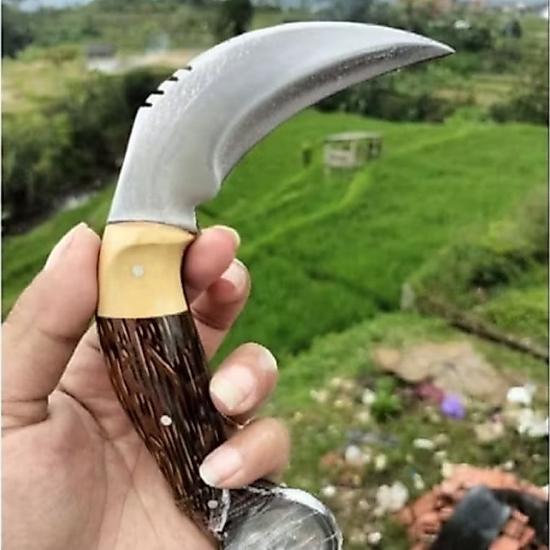 GS/ Pisau Kerambit Aren Baja Asli Kayu Aren siap pakai