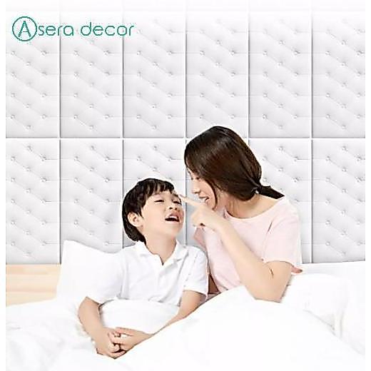 Wallpaper 3D Foam Headboard Bed Stiker / Wallfoam Headboard 70 x 35 cm