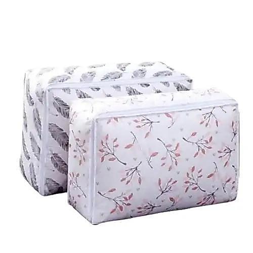 [] Tas Kantong Plastik Laundry Bag Tempat Pakaian Baju Kotor Laundry Dress Bag Corak Putih
