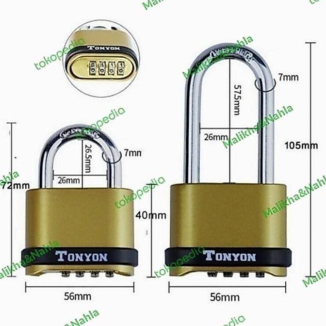 Waterproof Home Door Password Padlock 4 Digit with 10,000 Combinations