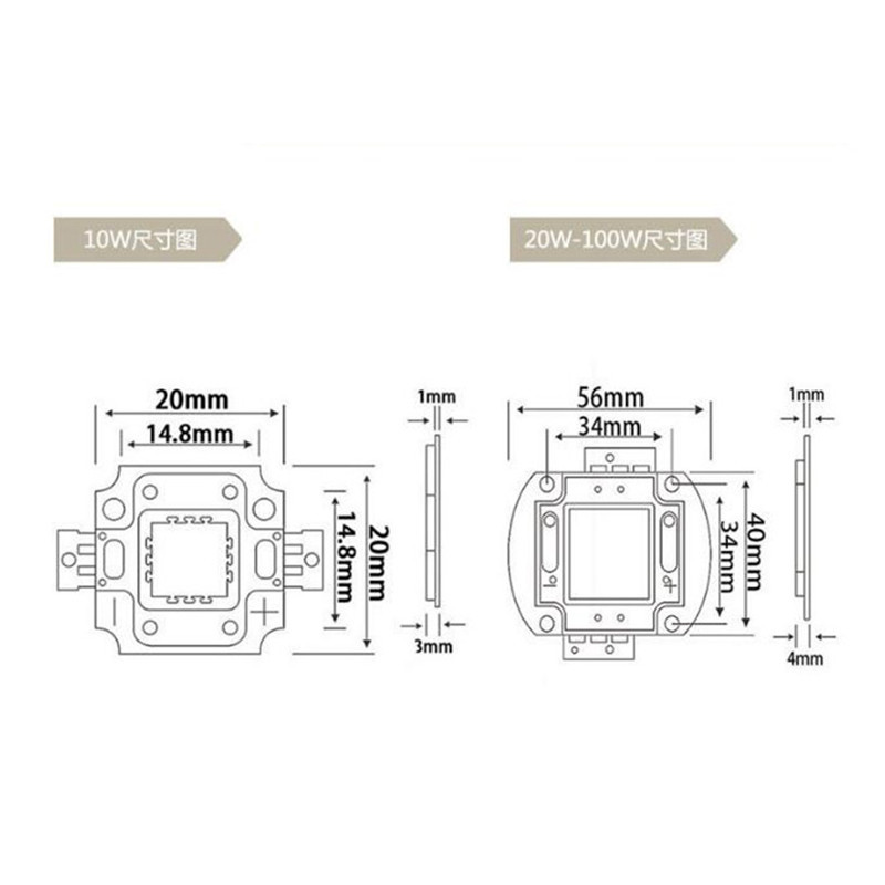 10pcs 10W LED Lampu sorot LED daya tinggi 10000k 20000k 30000k putih dingin 900mA 9-12V 800-1000LM 3