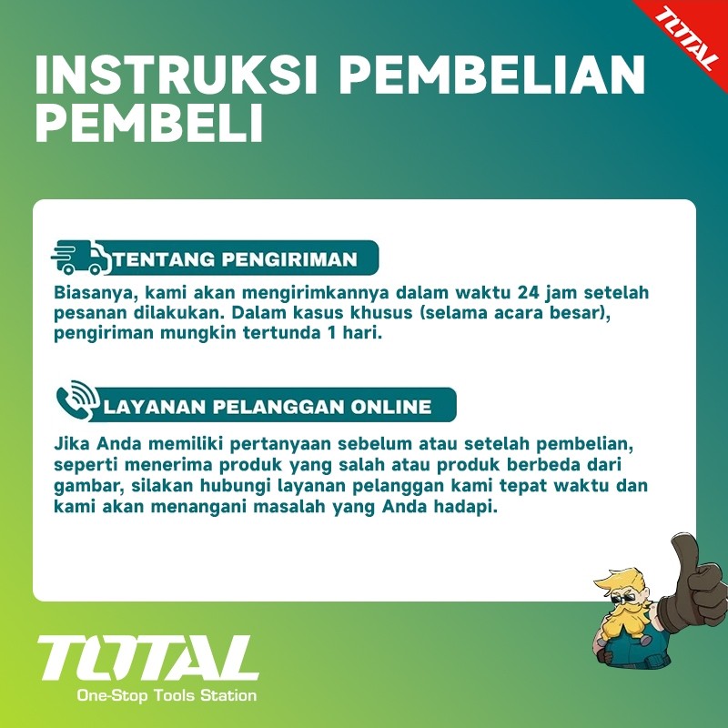 Terbaru TOTAL Meteran/Steel Measuring Tape TMT11206