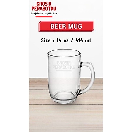 Gelas Teh Manis Kopi Kaca Tinggi 414ml | Gelas Es Beling Polos | Mug Beer | Gelas Beling Tinggi | Ge