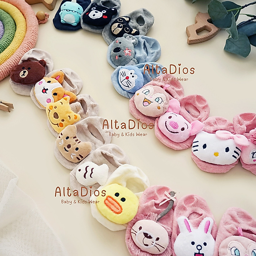 [Altadiosbaby] Kado Kaos Kaki Bayi Newborn Karakter 3D | Kaos Kaki Boneka Newborn | Kaos Kaki Bayi L