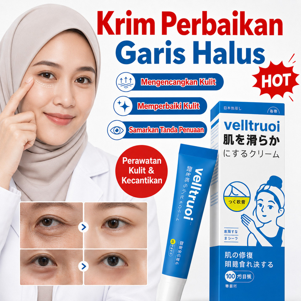 [Hilangkan Kantung Mata] Krim Mata Premium | Krim Anti Kerut Kantung Mata & Lingkaran Hitam | Mengen