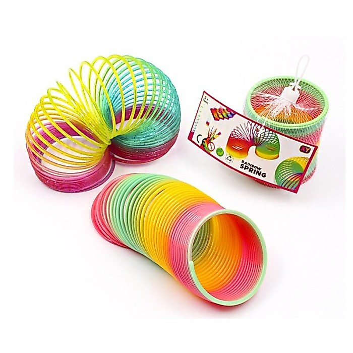 Mainan Anak Per Pegas Spiral Rainbow Spring Big Size Slinky Toys Game