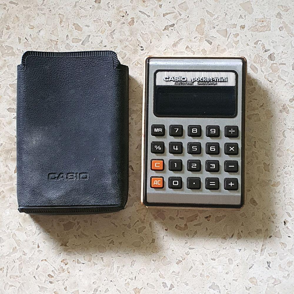 kalkulator casio pocket mini calculator p-812 lawas jadul vintage bekas second preloved