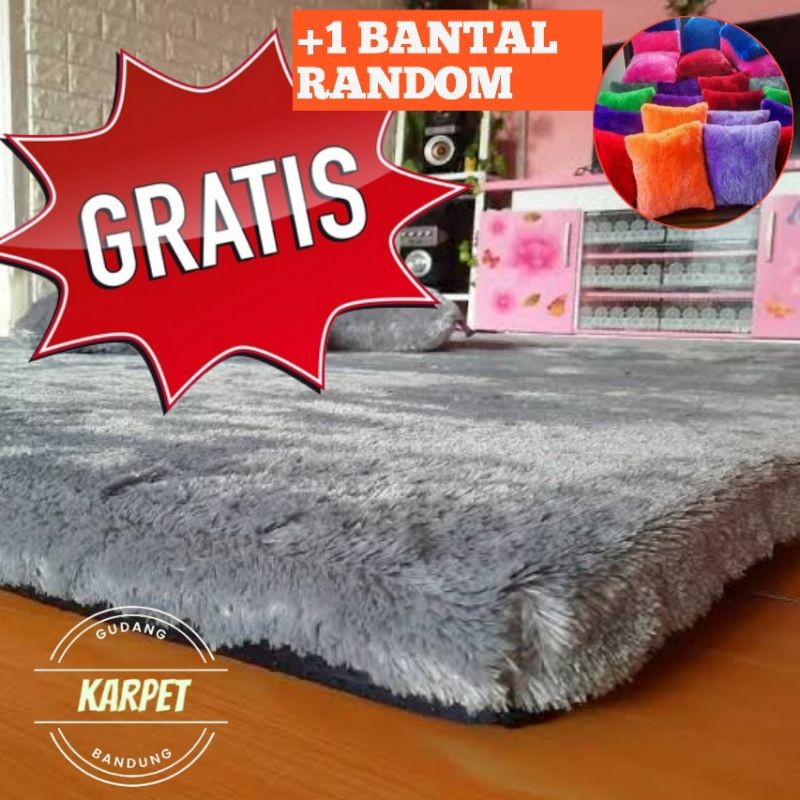 (SUPER TEBAL)Karpet Bulu  Uk 150X200X7 Karpet Lantai Bulu Rasfur Lembut Ambal empuk Kasur Bulu ANTI 