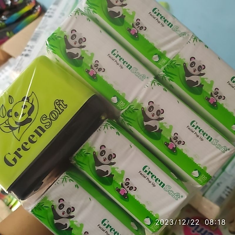 Tissue green soft pop up kecil 130s free box