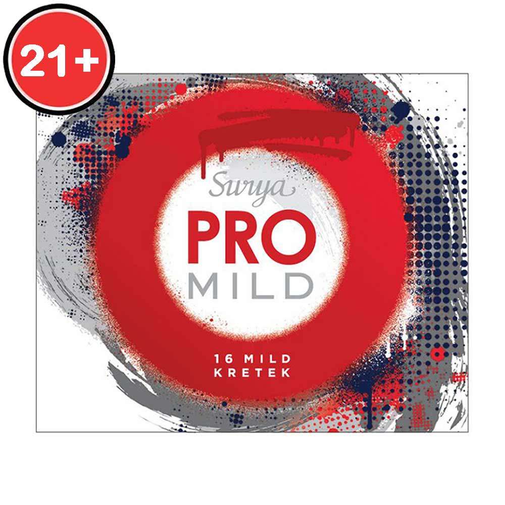 GUDANG GARAM ROKOK KRETEK FILTER SURYA PRO MILD 16'S