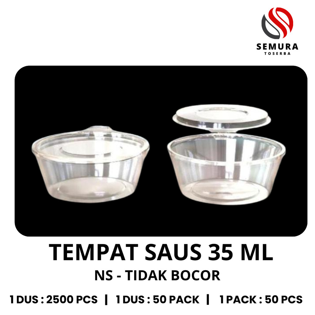 Cup Saus Plastik NS 35ML Cup Sambal Mini Wadah Saus Transparan Plastik