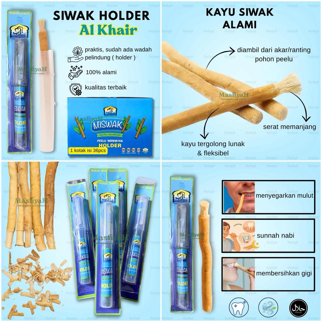 SIWAK AL KHAIR HOLDER SIWAK ALKHAIR HOLDER MISWAK HOLDER MISWAK AL KHAIR  SIWAK KAYU ORIGINAL AL KHA