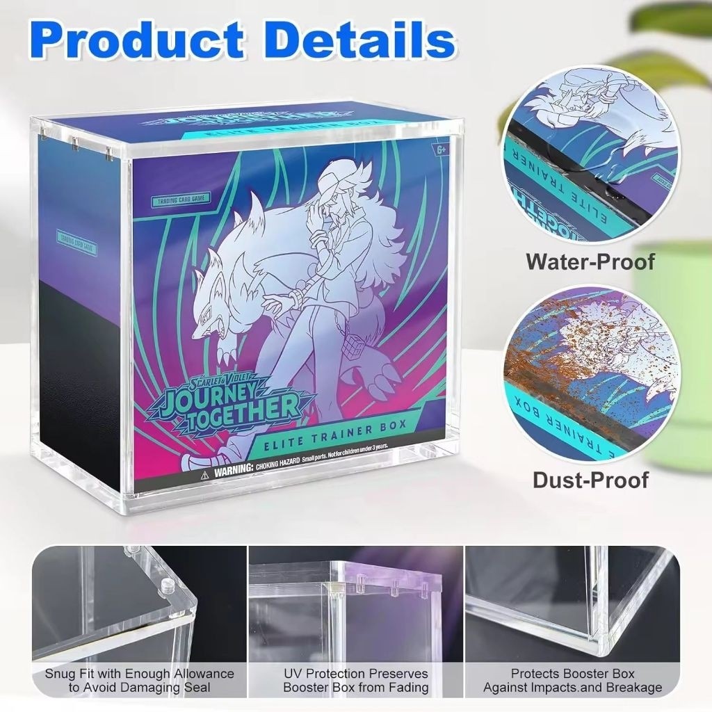 Box Acrylic / Kotak Akrilik 5mm Crystal Clear Untuk ETB Pokemon