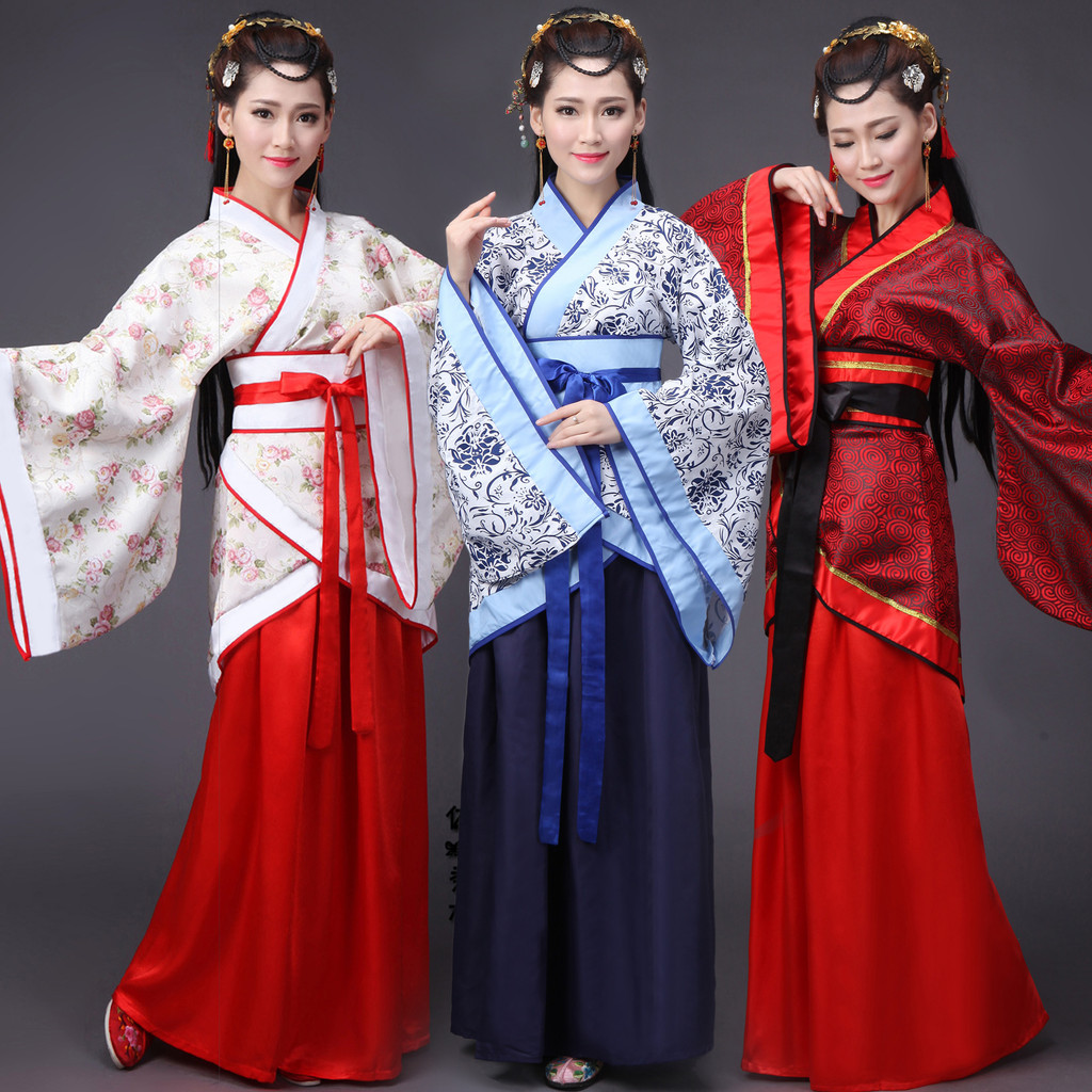 CC-12 hanfu unisex wanita pria baju tradisional cina han yukata kimono warrior cosplay kostum costum