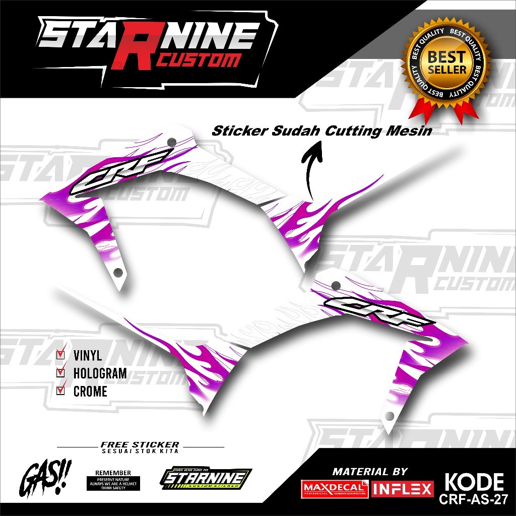 striping CRF minimalis stiker crf 150 L - RON DESIGN