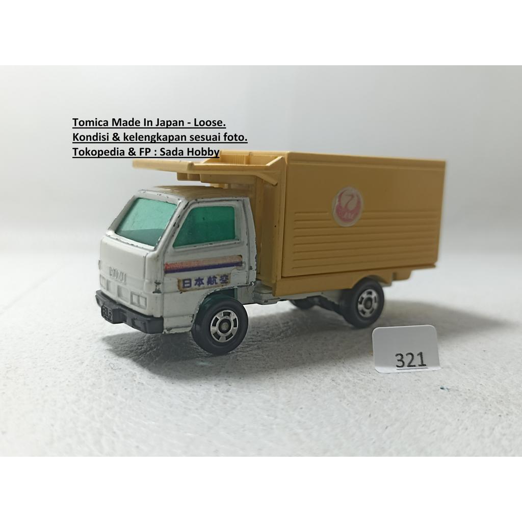 Vintage Tomica Isuzu Elf JAL Airplane Power Container Food Service Truck Scissors Lift Japan Unit On