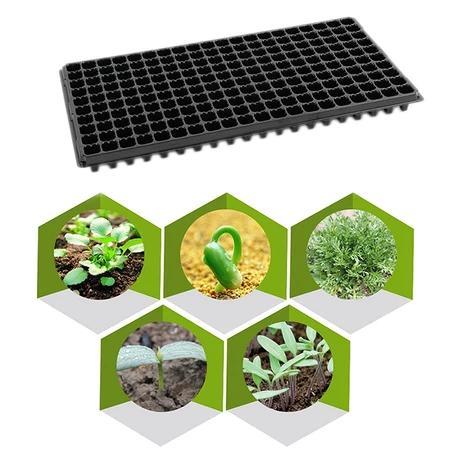 100Pcs Tray Semai 200 Lubang Tray Semay Potray Semai PET