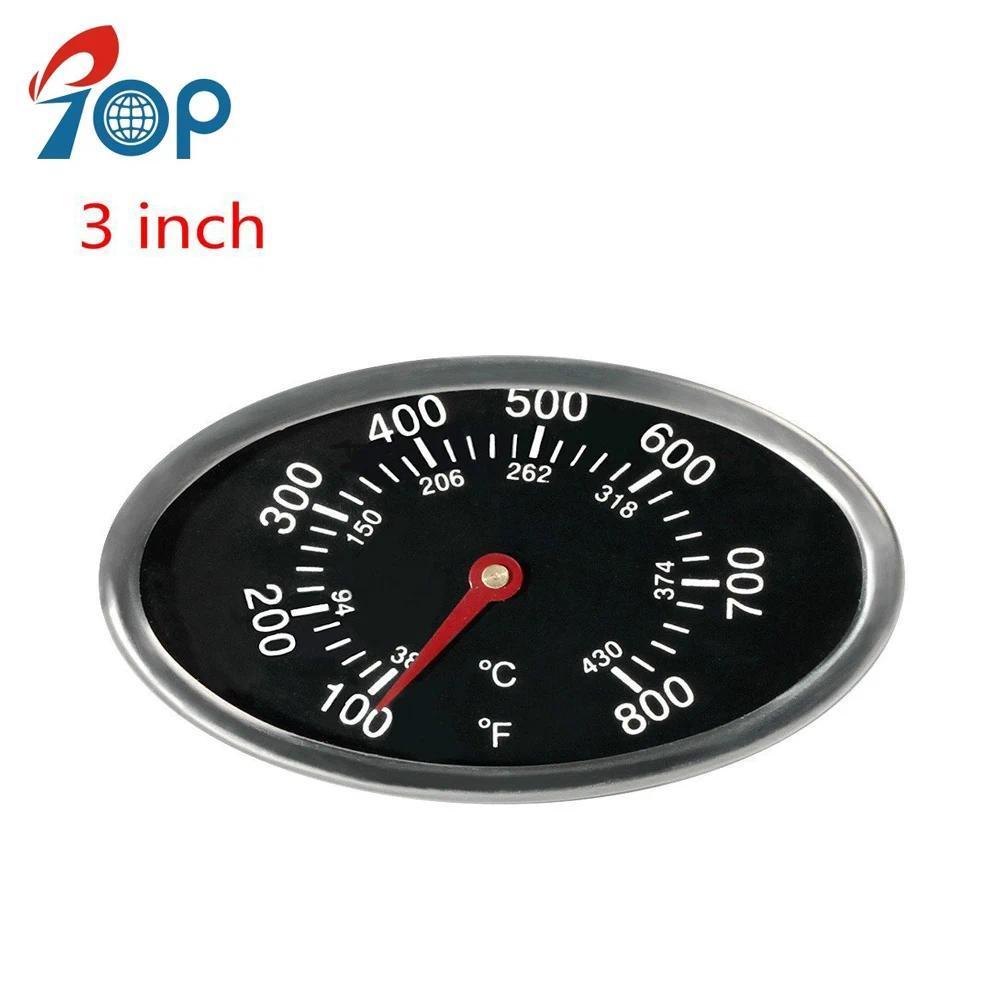 Oval BBQ Lid Thermometer Gas Grill Stainless Steel Heat Incator for Aussie Grillware Brinkmann DynaG