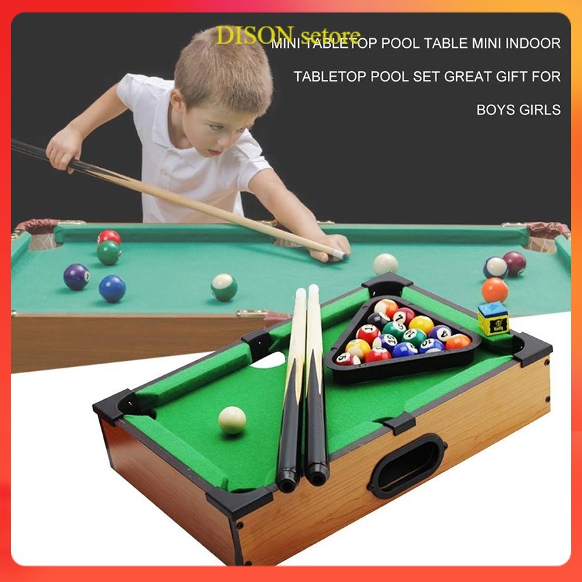 DISON Table Meja Biliar Kecil Mainan Kado Anak Mini Desktop Pool Billiard Biliar