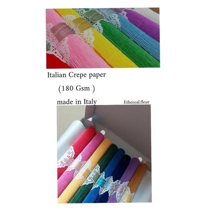 Italian Crepe Paper made in Italy ( 180 Gsm ) Kertas Crepe Italy