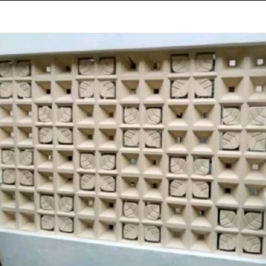 Roster beton minimalis/Roster beton kombinasi/Roster beton modern/Roster kombinasi motif daun&corong