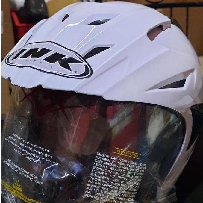 Helm INK TERBARU Dobel Visor type T1 PUTIH