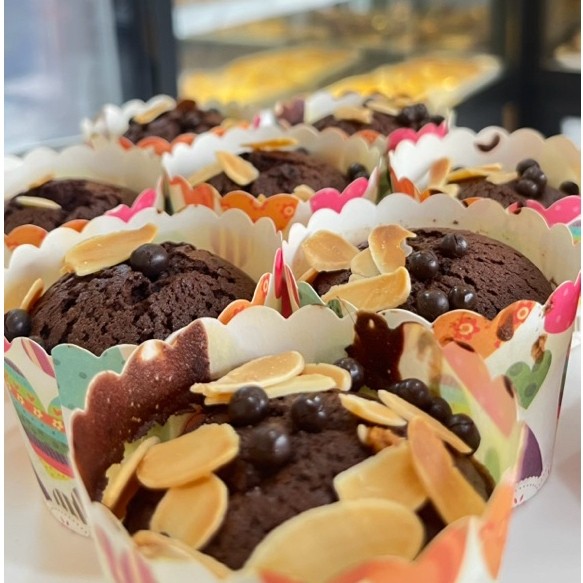 brownis bakar cup mini, super nyoklat