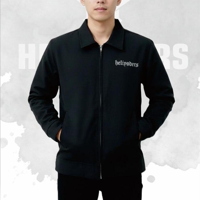 Heliyoders Work Jacket Enjoy The Mind unisex Diamond Dakron Black
