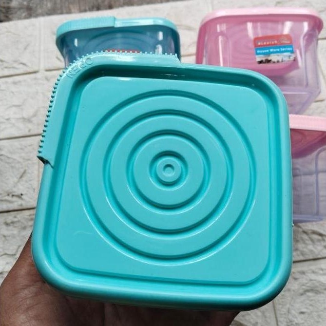 Lansungkirim- 6 Pcs Toples Segi Transparan Alexis 600Ml / Toples Dengan Tutup