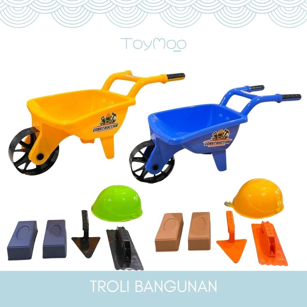 [ Toymoo ] Mainan Anak Laki Trolly Contruction / Mainan Anak Troli Kontruksi Gerobak Dorong Pasir
