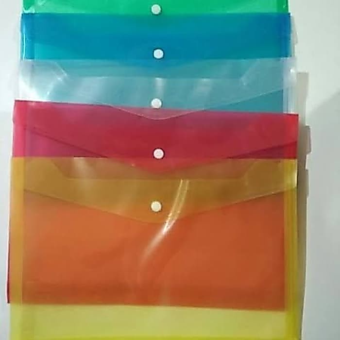 Map Plastik Kancing Folio/Map Kancing Bening Folio/Clear Holder