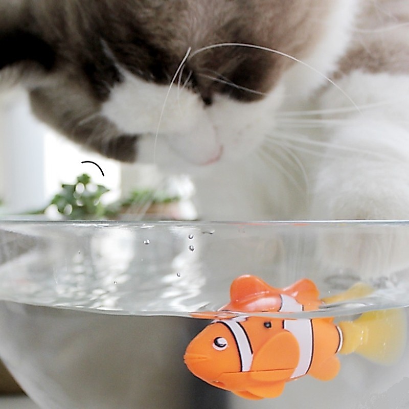 MPK Vibrating Cat Toy Battery-Powered Fish, Cat Play Toy Cat Fish Clownfish Angelfish Many Colors Av