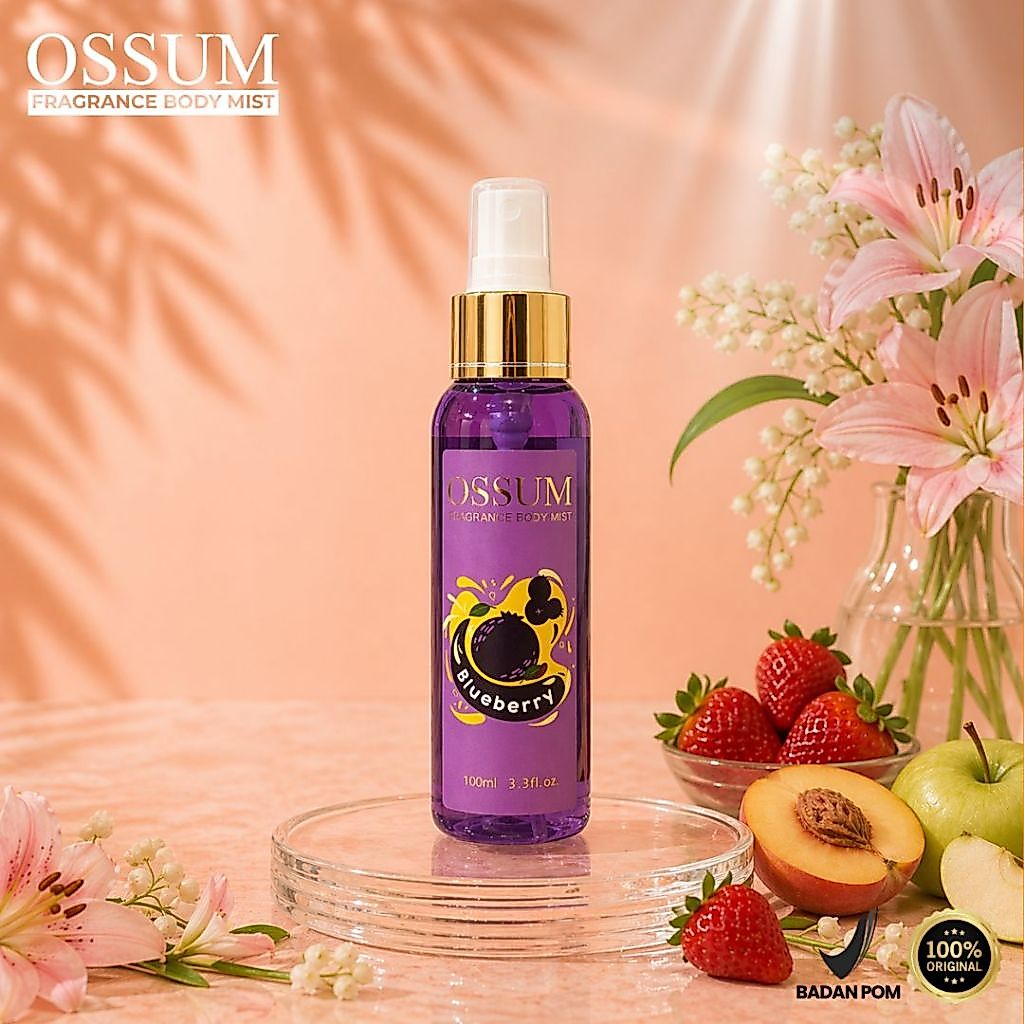 Ossum Perfume Body Mist Blueberry 100ml Untuk Wanita