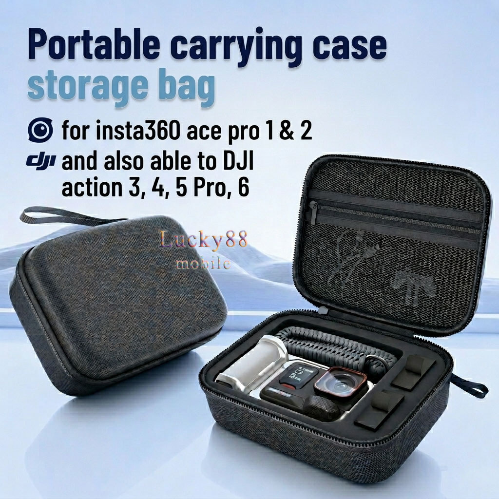 Portable Carrying Case Storage Bag For Insta360 Ace Pro 1 2 DJI Action 3 4 5 Pro 6 Camera Action Acc