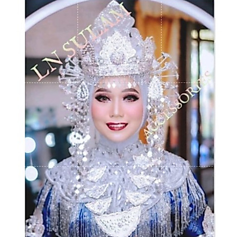 Teratai Dada Adat Terbaru Payet Jepang Aksesoris pengantin wanita Muslimah dan pria budaya Indonesia