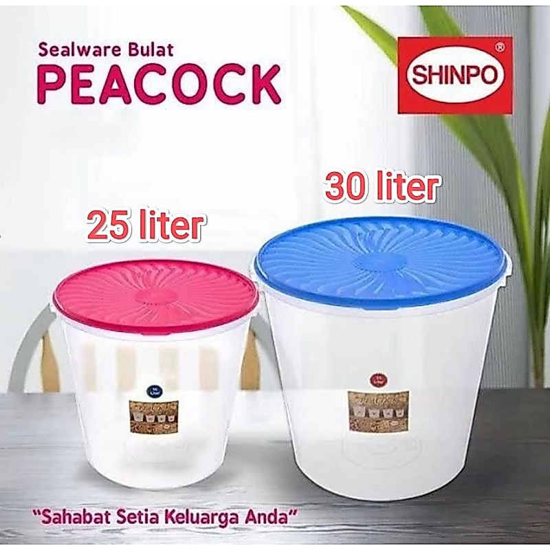 Toples Plastik Besar 25 liter dan 30 liter Shinpo / Toples besar shinpo 25 liter dan 30 liter / Topl