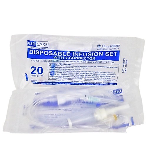 Infusion Set Adult Y Connector Selang Infus Set Dewasa GIDCare