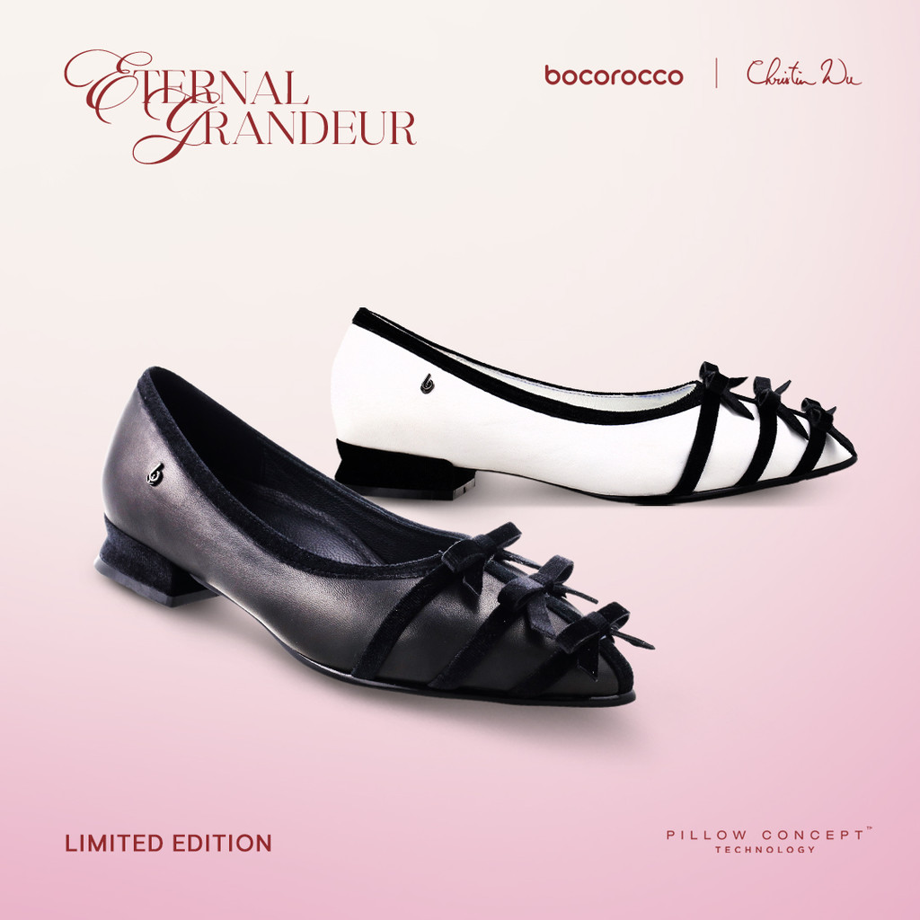 Bocorocco x Christin Wu D. Christina 04 - Sepatu Pump Shoes Pita Beludru Kulit Kambing - Nyaman & Ha