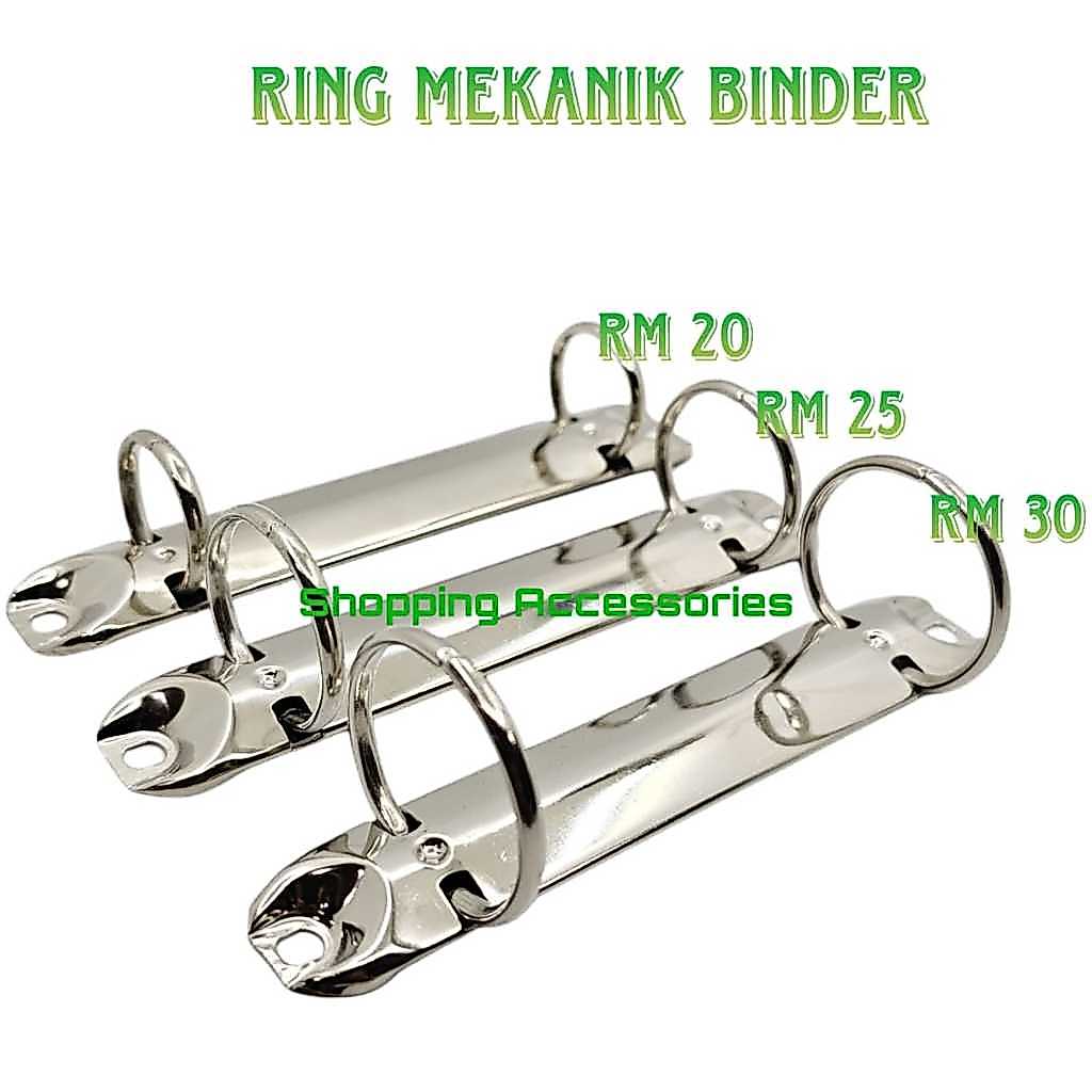Ring Mekanik Ring Binder Agenda 2 Lubang Berbagai ukuran