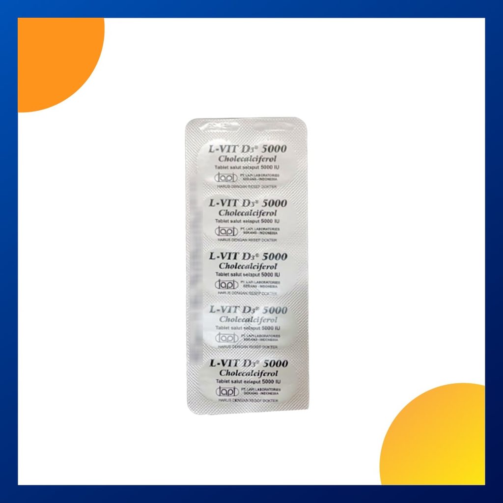 L-VIT D3 5000 0.125 MG 1 BLISTER @ 10 TABLET SALUT SELAPUT