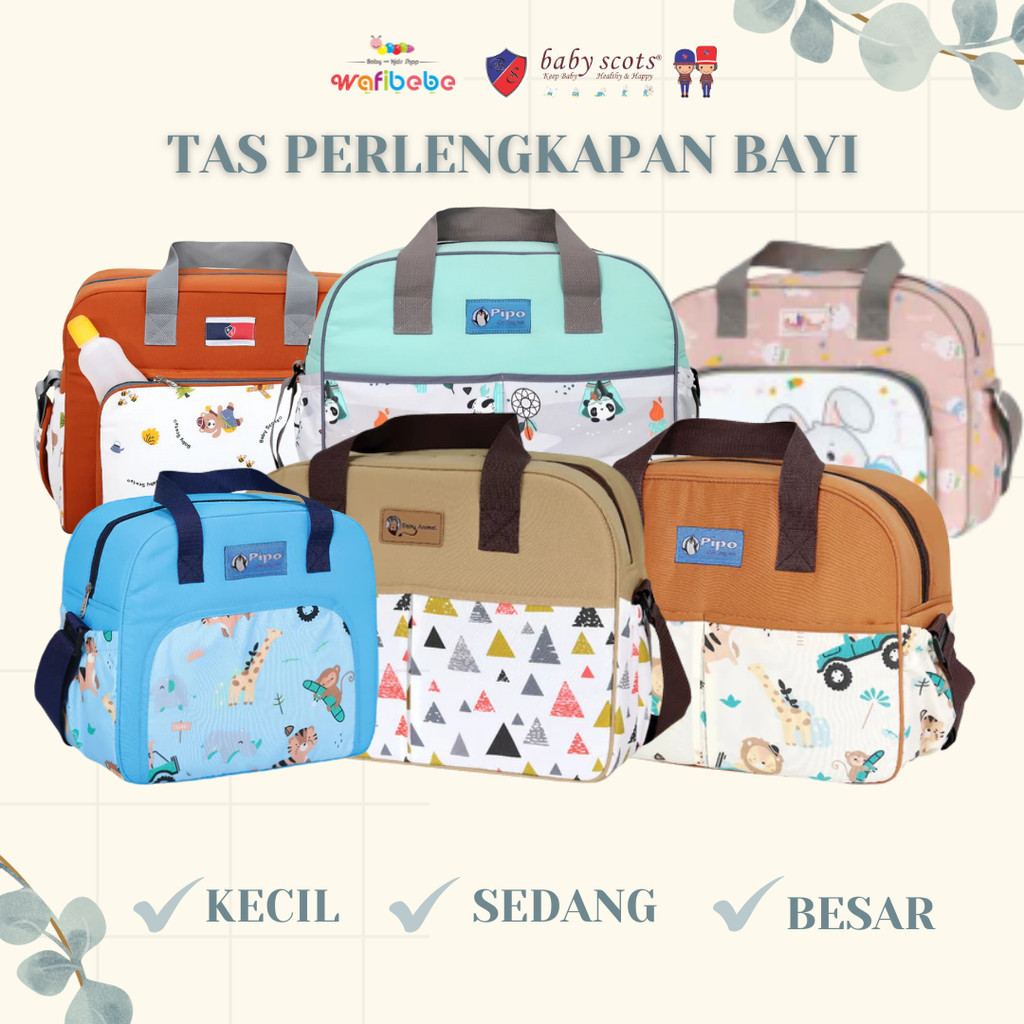 Baby Scots Tas Perlengkapan Bayi Diaper Bag Pipo Series - Tas Perlengkapan Bayi Modern & Stylish Tra