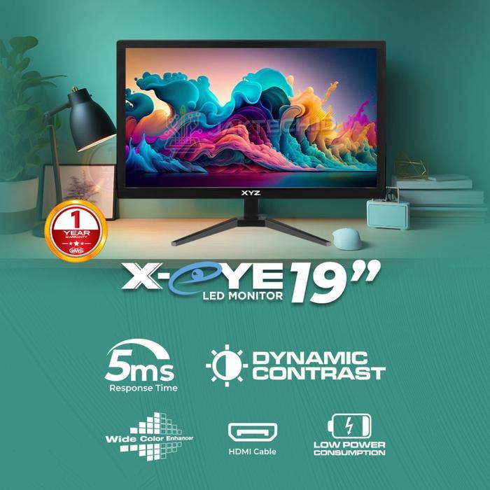 Monitor LED 19"/20/22" inch Full HD SPC SM19/LG/XYZ/Enlight/Qwerty HDMI VGA LCD Office Kantor CCTV G