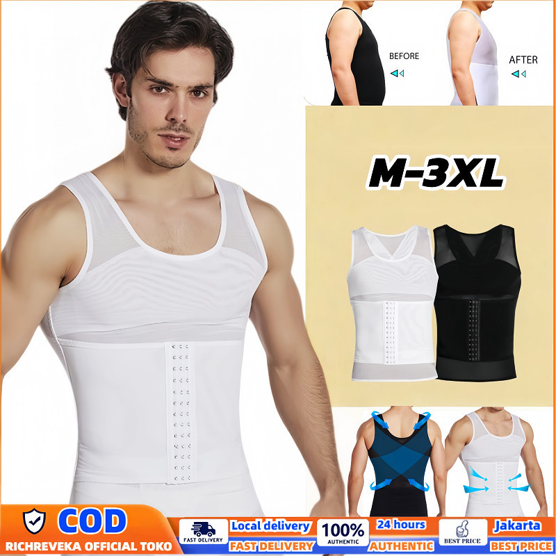 Sehati|| Belly Vest Korset Pria - Pelangsing Perut Meratakan Dada & Memperbaiki Postur Tubuh Menegap