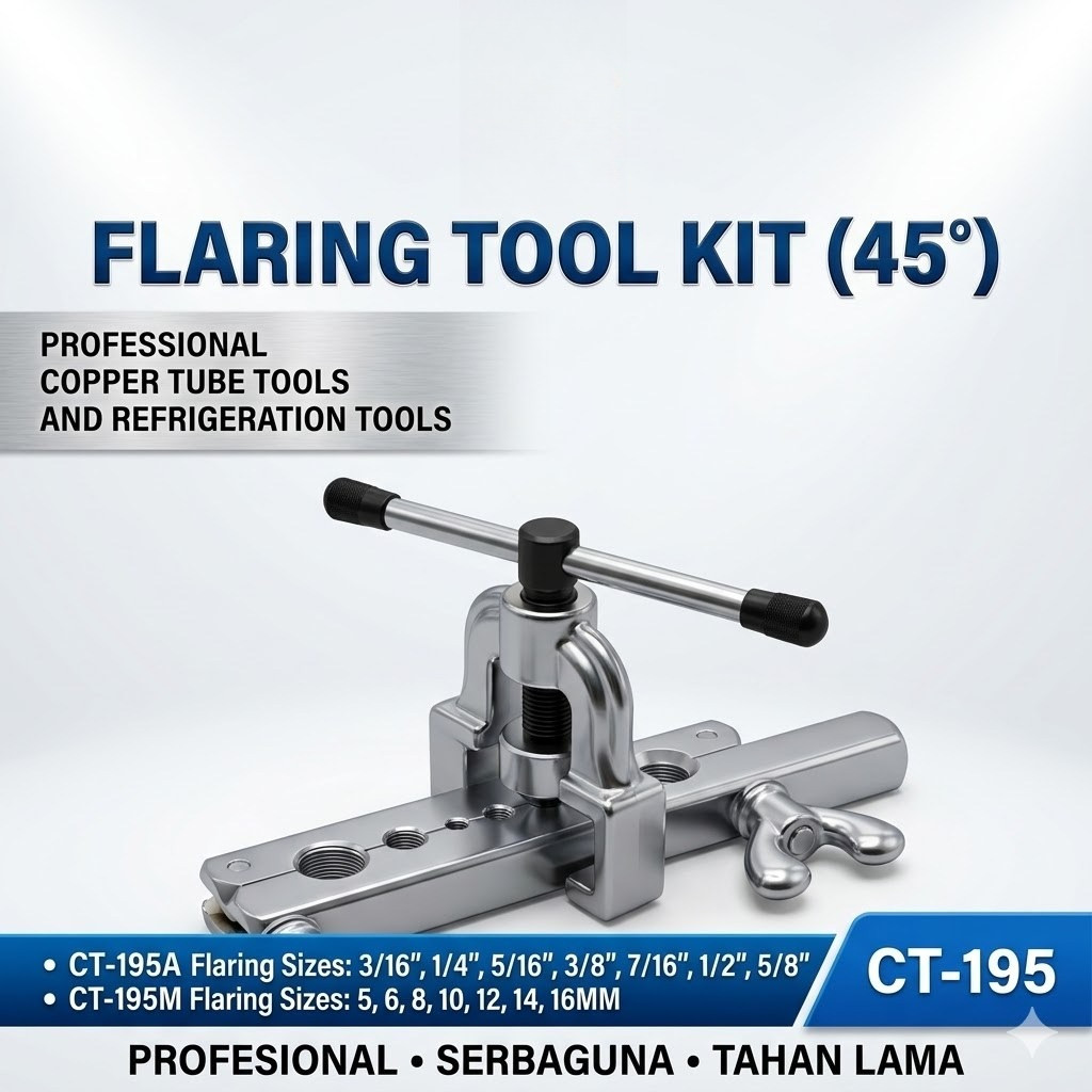 FLARING PIPA AC ALAT PEMBESAR PENGEMBANG UJUNG PIPA CT195 CT 195 FLARING TOOL TOOLS UNIVERSAL